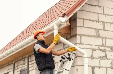 Pose et remplacement de gouttières à Neulles
